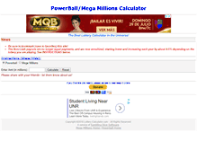 Tablet Screenshot of lottery-calculator.com